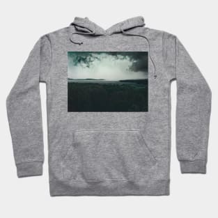 Foggy lake and mountains landscape photography Hoodie